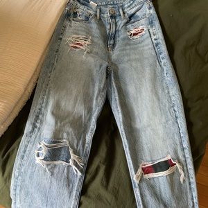American Eagle Flannel Jeans Size 0